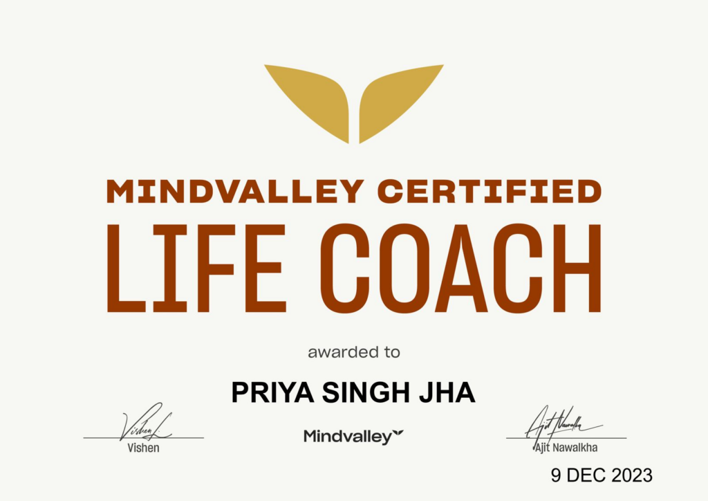 Life Coach Priya | Certifications